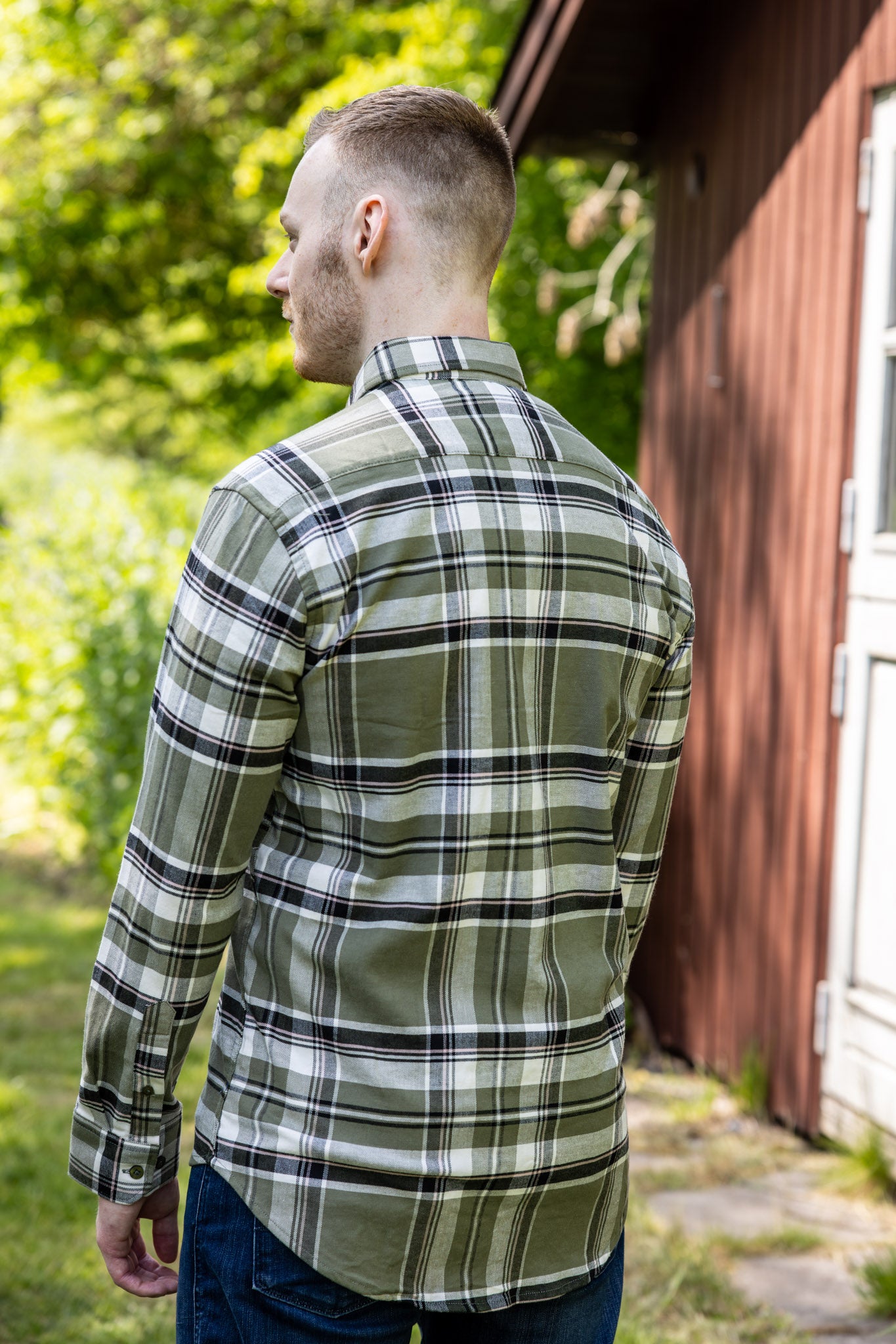 2. Sorting Breathable Lumberjack Shirt Men - Green