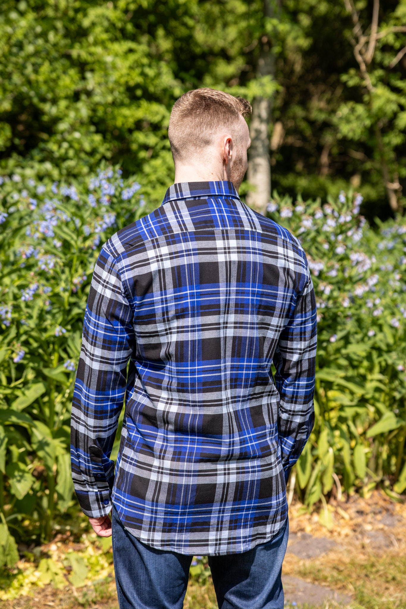2. Sorting Breathable Lumberjack Shirt Men - Blue